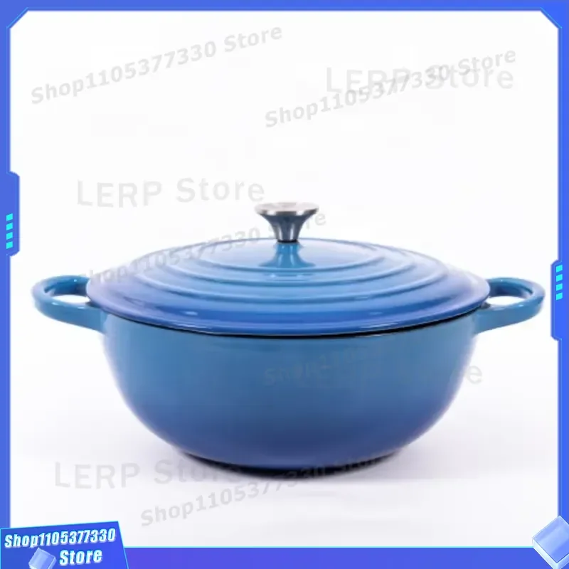 26cm Classic European Enamel Cast Iron Casserole Eco Friendly Cookware Pot Durable Kitchen Stew Pan for Induction Gas Stove
