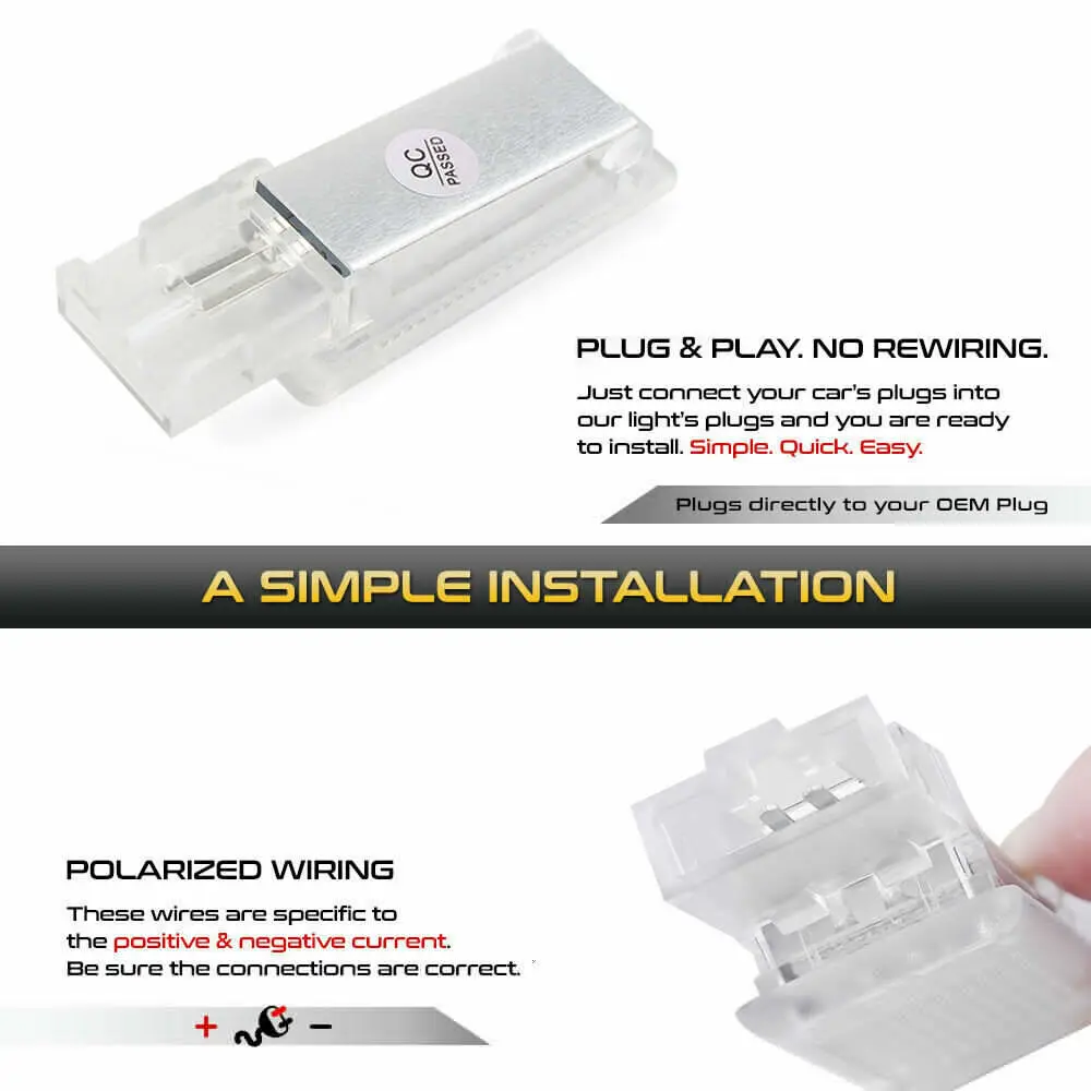 ATVOV 2PCS SMD LED Courtesy Under Door Footwell Glove Box Light For VW Golf MK 5 6 7 Jetta Passat B6 B7 Eos Polo Skoda Seat
