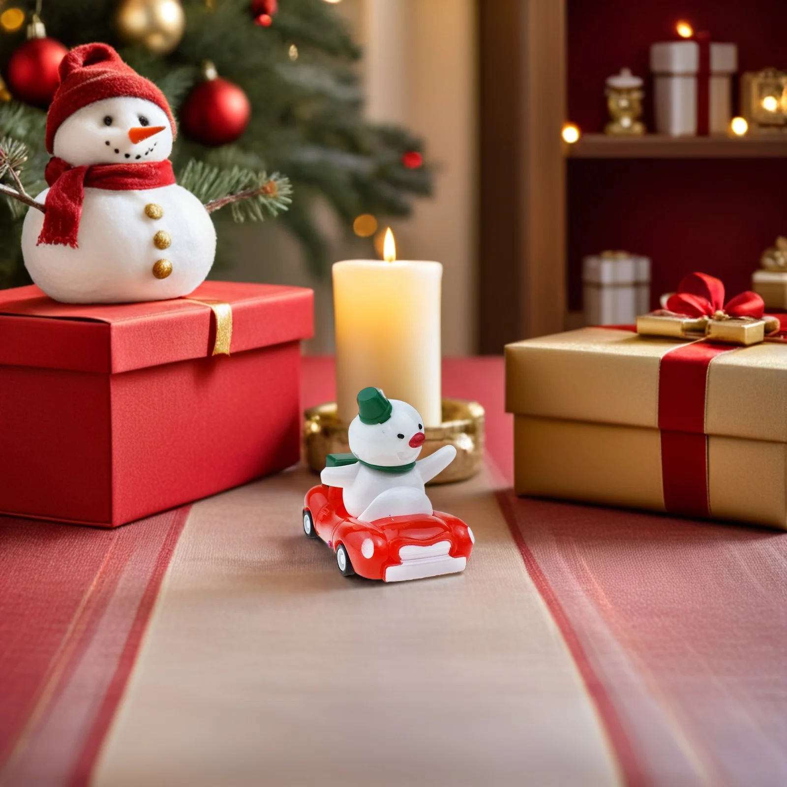 6 قطعة عطلة التراجع سيارات عيد الميلاد موضوع سانتا الرنة ثلج المركبات الصغيرة لا المطلوبة لتخزين هدايا الحفلات