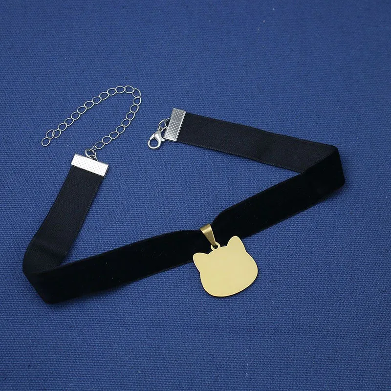 Kyouyama Kazusa – collier de Cosplay noir, pendentif chat, jeu d'anime, archives bleues, accessoire de Costume d'halloween pour fille, cadeaux ﻿
