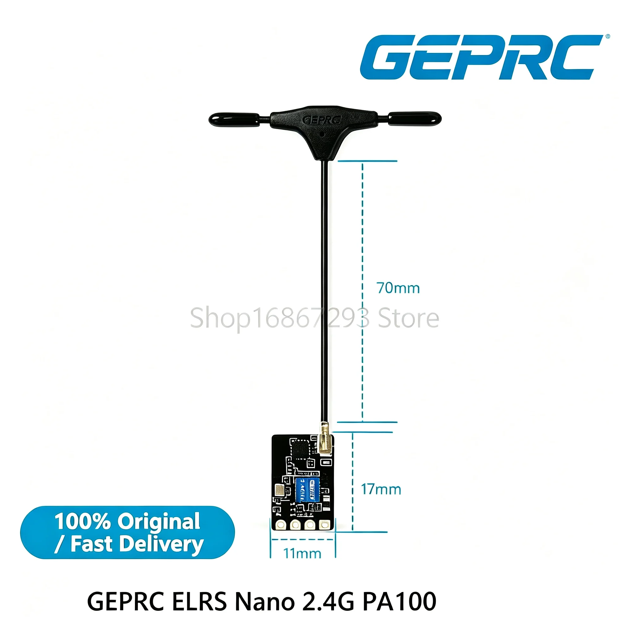 GEPRC ELRS Nano PA100 Receiver 2.4G ExpressLRS 100mW Accessory Parts Quadcopter