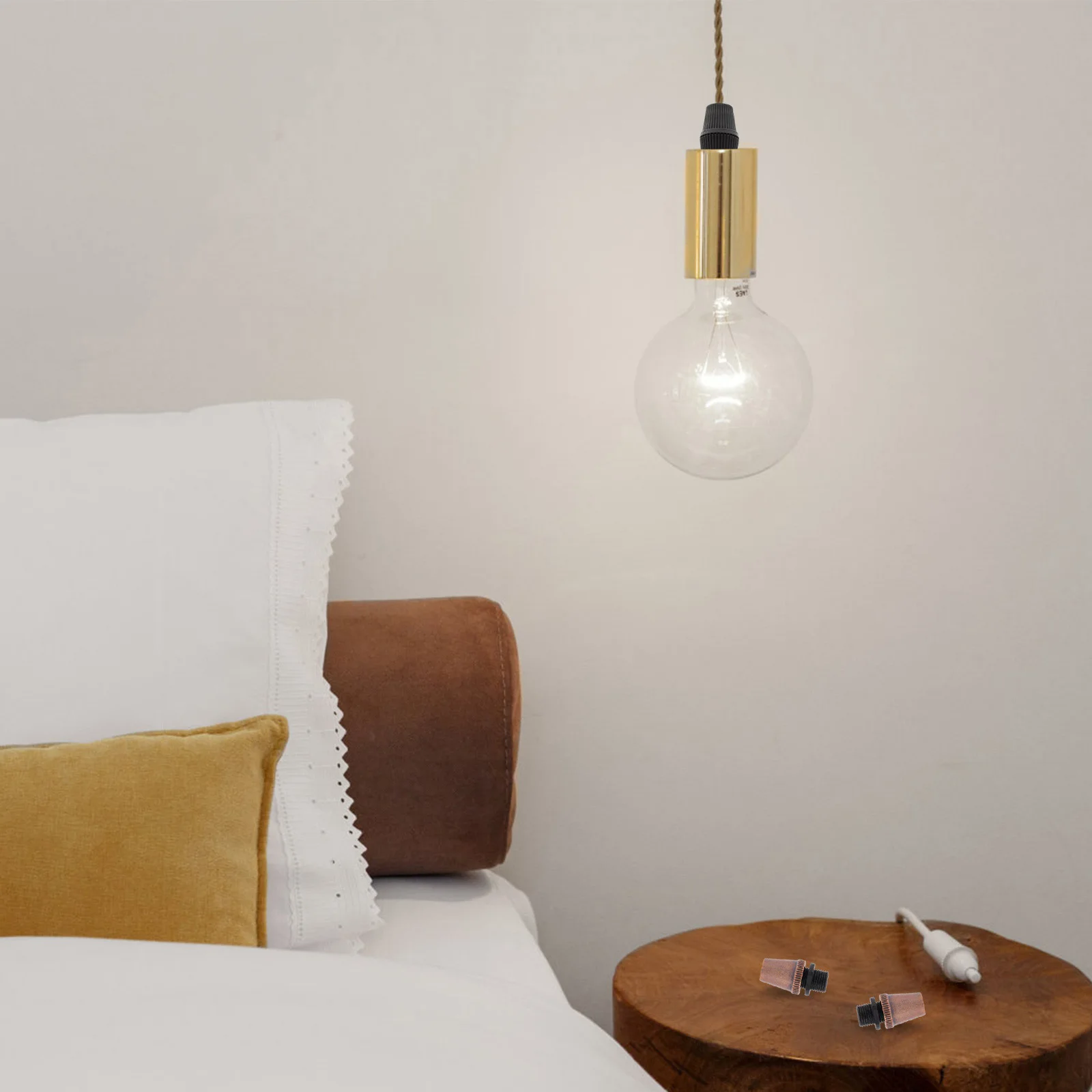 

100Sets Strain Relief Cord Cable Glands Easy Install Cable Grips for Pendant Ceiling Light Wire Strain Relief Clamp