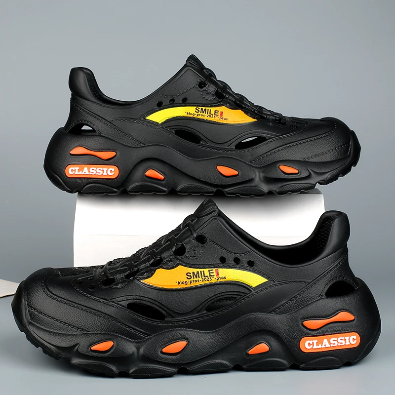 

Men's Outdoor Sandals Sport Slippers Beach Slides Breathable Clogs Men Garden Shoes Non-slip Hiking Driving Men Outdoor Sandals