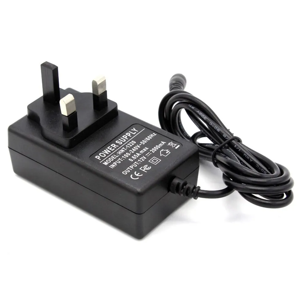 12V 2A Power Supply Adapter AC 230V Universal Charger for External HDD Router LCD Recorder Speaker UK Plug