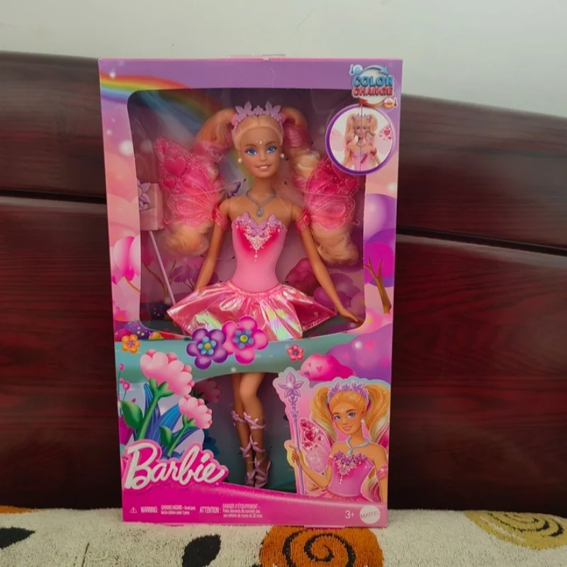 In Stock Barbie Colorful Butter fly Fairy Doll Temperature Sensitive Color Changing Articulated Articulated Dreamy Doll gift