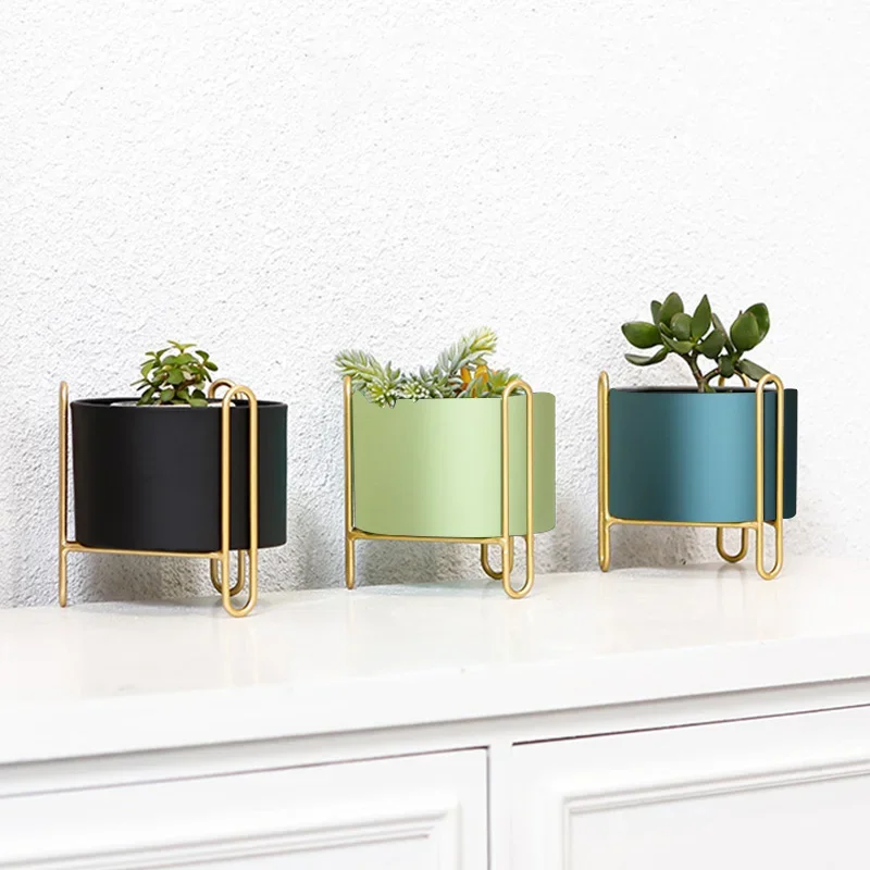 Elegant Nordic Plant Stand - Mini Desktop Flower Rack, Office Greenery Holder, Indoor Plant Display, Decorative Stand