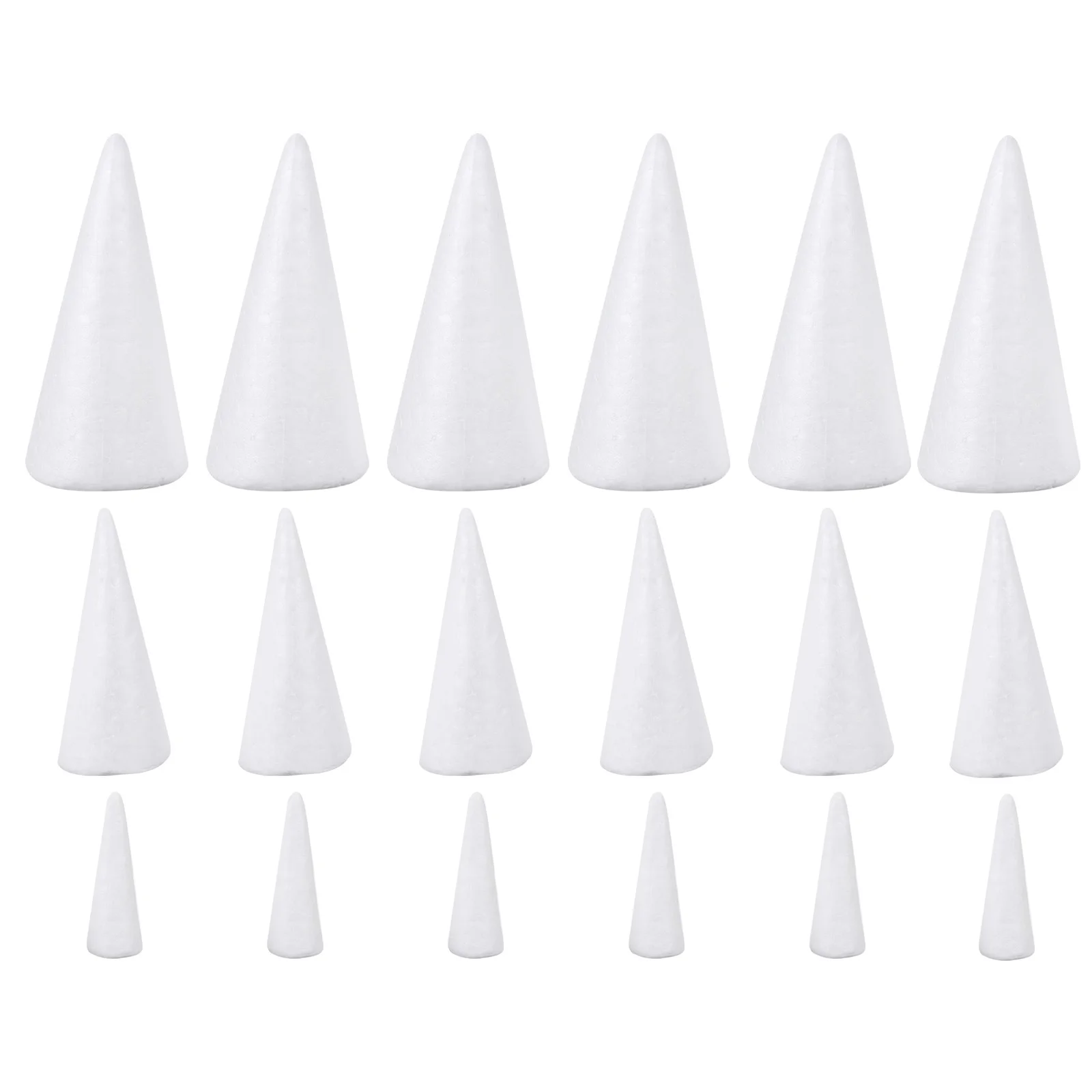 24 pçs árvore de natal espuma diy ornamentos artesanato cones fazendo material adulto artesanato em massa para criança