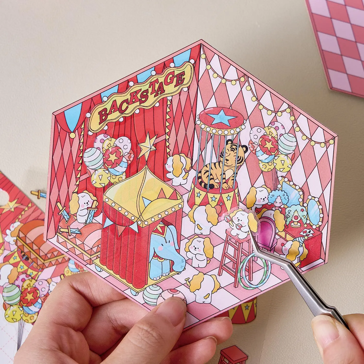 Трехмерные наклейки для ландшафтного дизайна, серия Wonderland, забавные декомпрессионные миниатюрные наклейки ручной работы, декоративные наклейки «сделай сам»