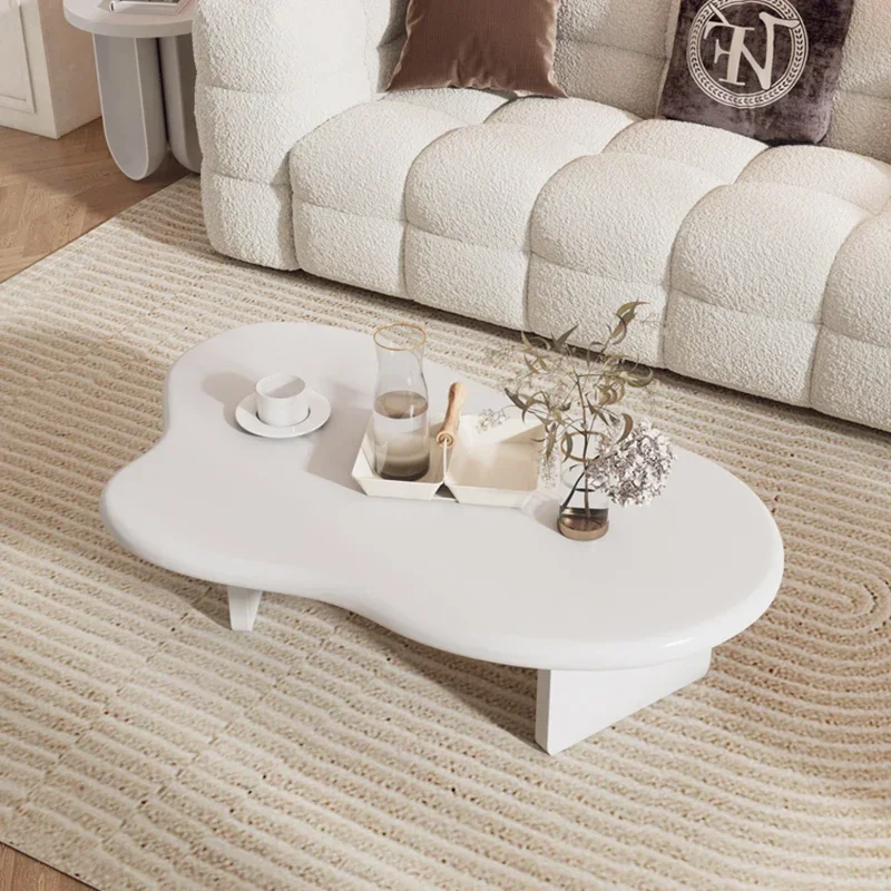 White Round Coffee Tables Minimalist Unique Aesthetic Space Saving Side Table Luxury Funky Mesa Auxiliar Entrance Hall Furniture
