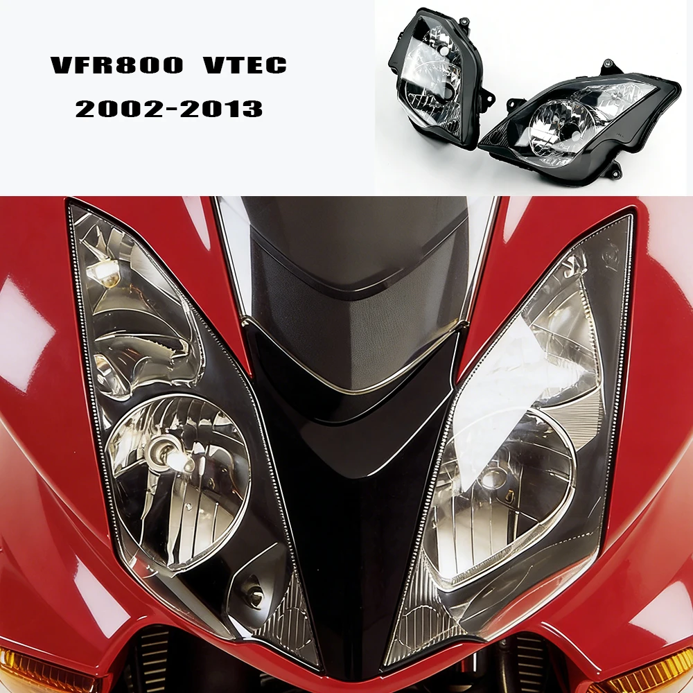 Front headlight FOR HONDA VFR 800 VTEC INTERCEPTOR RC46 2002 - 2013 Motorcycle Light Assembly Headlight Headlamp Head Light Head