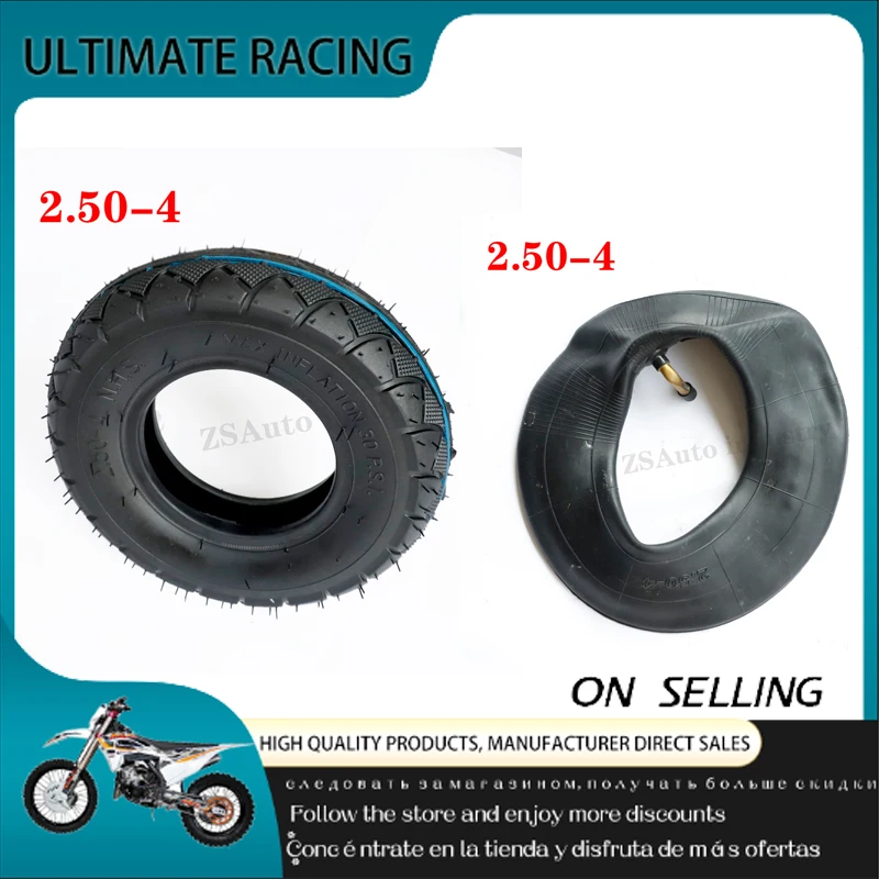 Size 2.50-4 Tire inner Tube For Gas and Electric Scooter Bicycle Metal Valve tr87 Scooter Wheelchair Wheel