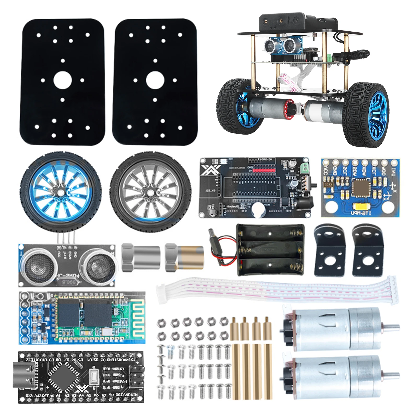 2WD Self Balancing Smart Robot Car Kit For Arduino Programming DIY Automation Kits Pbot 3.0 Coding Robot Complete Learning Kits