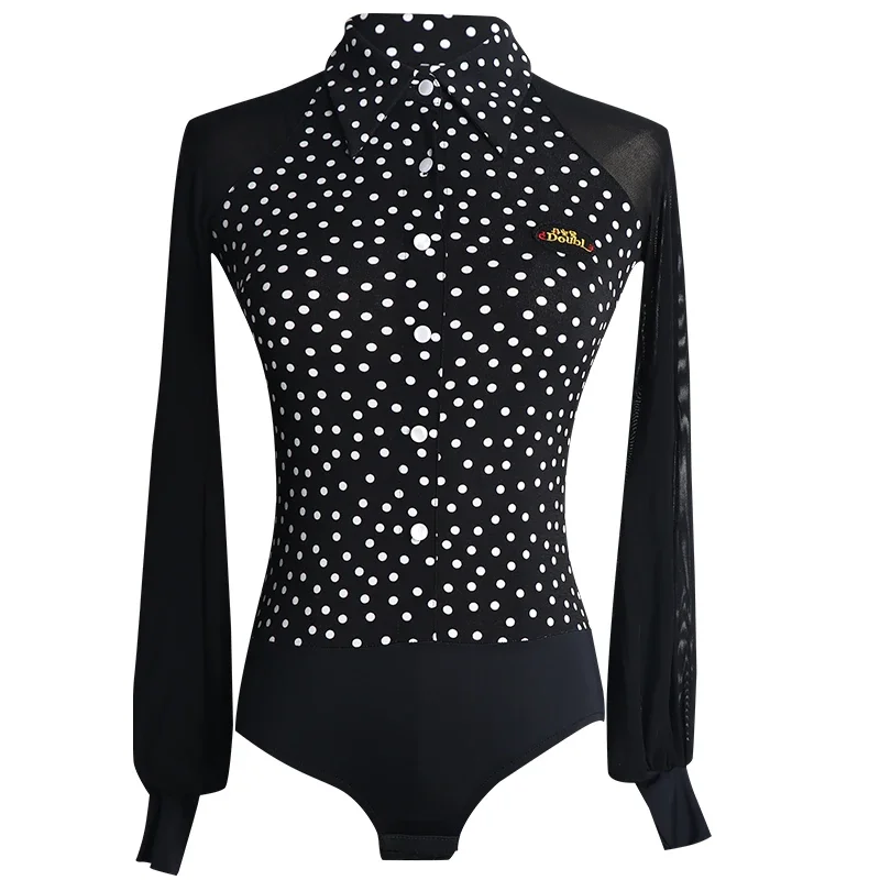 Latin Dance Kleidung Erwachsene New Latin Dance National Standard Praxis Langarm Latin Bodysuit