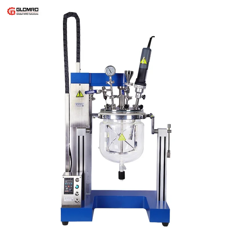 1L lab high shear line speed imported high-speed motor simple vacuum reactor lifting vacuum emulsification reactor