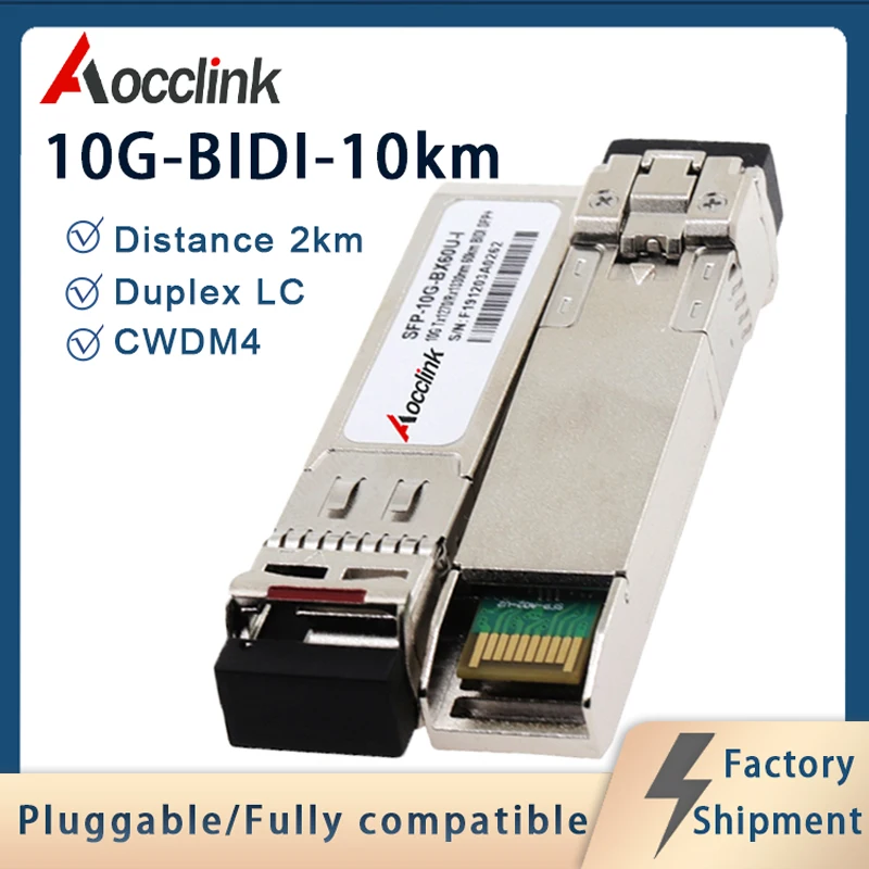 

10G BIDI 10KM SFP+ TX1270nmRX1330nm Single Fiber LC Optic Transceiver Module DDM compatible with Cisco Mikrotik juniper