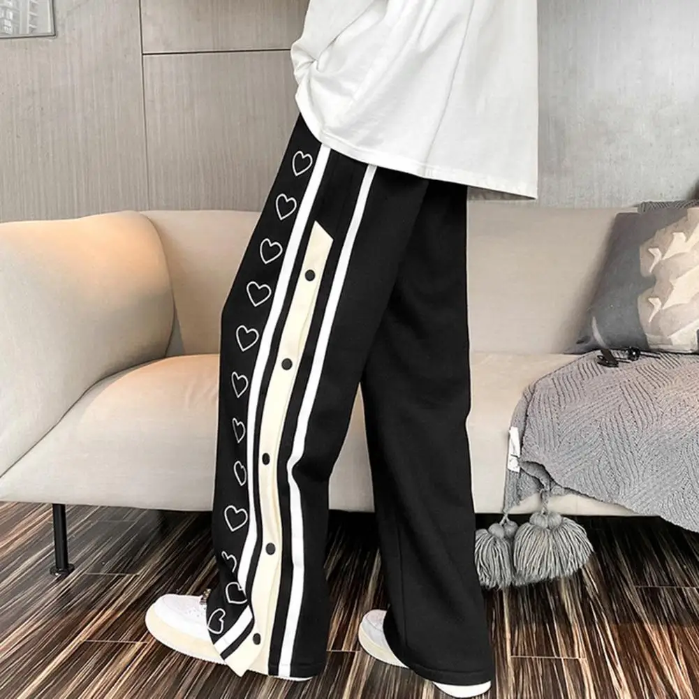 Harajuku Wide leg Pants Men Basketball Sweatpants Side Split Joggers Pants Loose Casual Trousers for men pantalones hombre