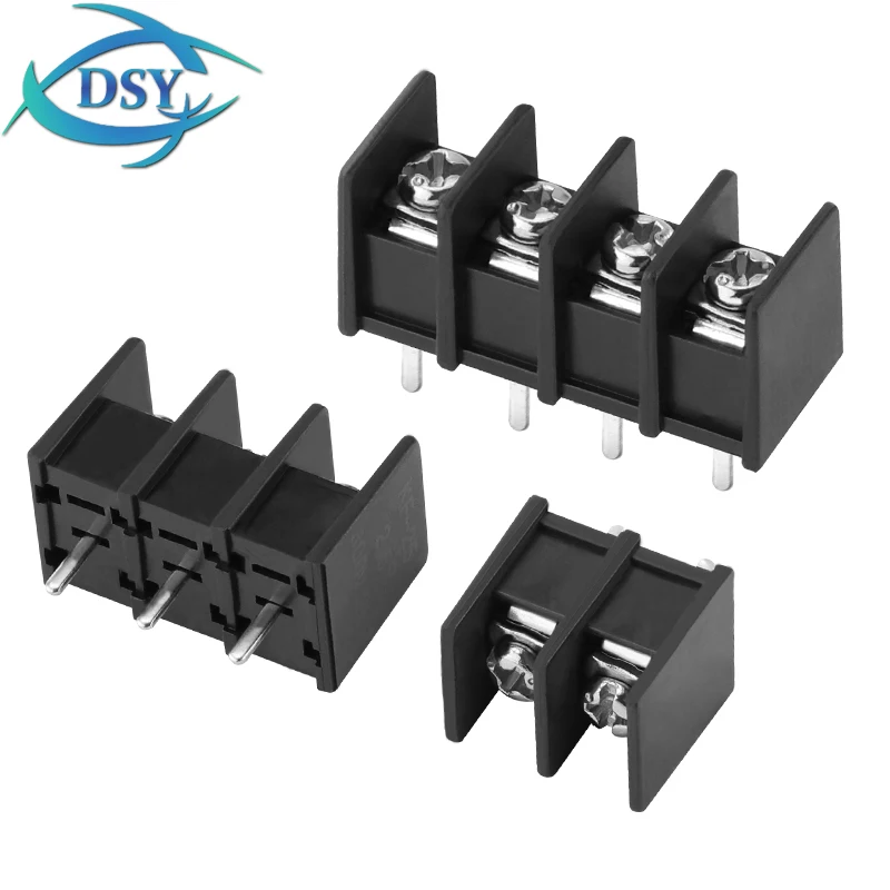 10PCS KF7.62 - 2P 3P 4P 7.62mm  Black/Green Color Screw Terminal Block Connector 7.62 mm Pitch