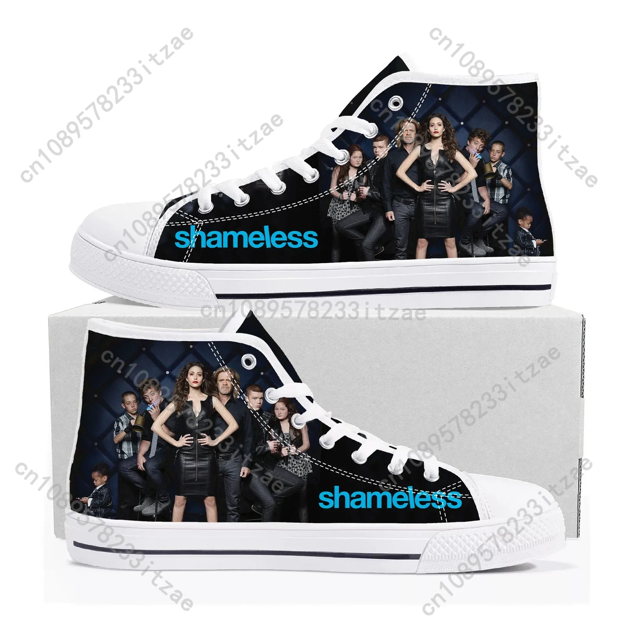 

Shameless In A World High Top Sneakers Mens Womens Teenager Canvas High Quality Sneaker Casual Custom Made Shoes Customize Shoe