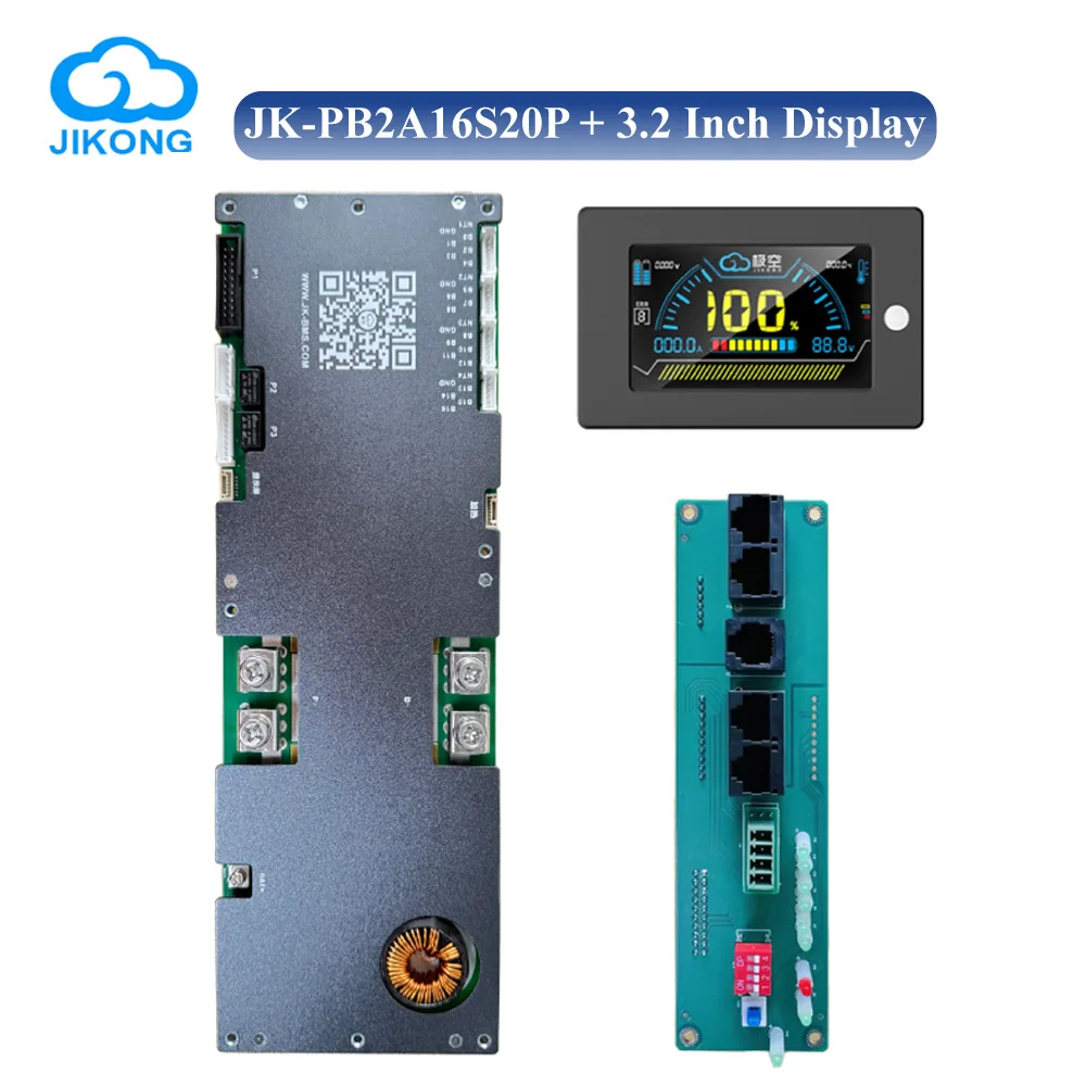 JIKONG 3.2 LCD 디스플레이 인버터, Lifepo4 리튬 이온 LTO 인버터, 스마트 BMS 가족 에너지 저장용, JK PB2A16S20P, 8S, 16S, 24V, 48V