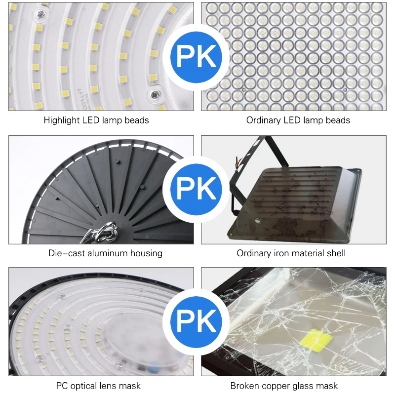 مقاوم للماء LED عالية خليج الخفيفة ، مصباح الصناعية ، المرآب ، مستودع ، الضوء الأبيض ، السوق التجارية ، مصنع ، 100 واط ، 150 واط ، 200 واط ، 6000 كيلو