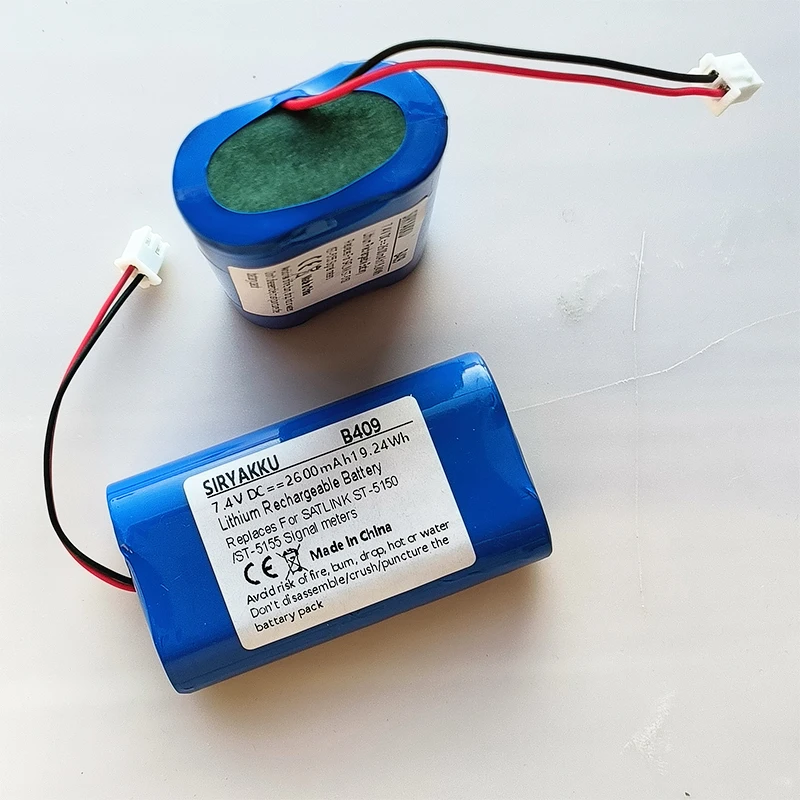 2600mAh 7.4V Li-ion Battery for DVB-T/T2/C DVB-S/S2 ST-5150 ST-5155 Signal Meters Labgear S501 Meter