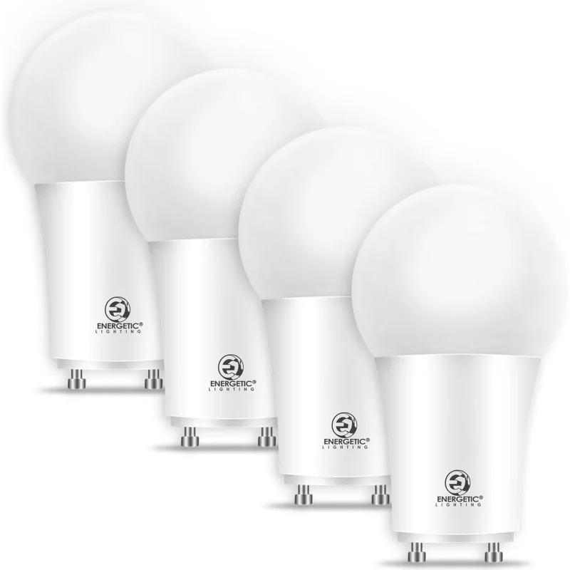 Bombilla LED energética con base GU24, 800 lúmenes, forma A19, equivalente a 60 vatios (8,5 W), luz diurna de 5000 K, no regulable, bloqueo giratorio L