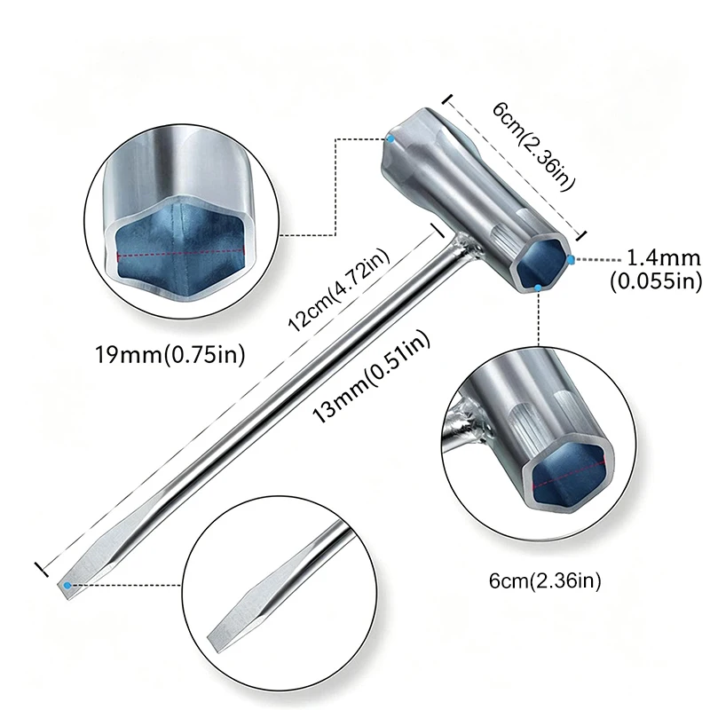 Saw blade wrench set, 13 × 19mm chain saw wrench, spark plug wrench, - compatible with various saws and outdoor tools