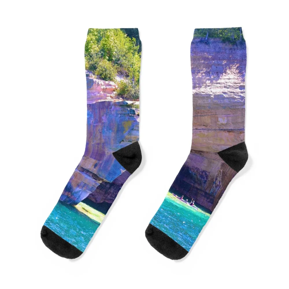 

Michigan's Pictured Rocks Socks sports stockings loose kawaii christmas stocking Mens Socks Women's