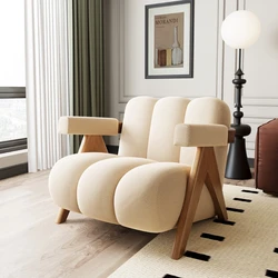 Soft Unique Living Room Sofas Chair Single Kawaii Wood Armchair Sofas Chair Nordic Lounge Luxury Woonkamer Banken Home Furniture