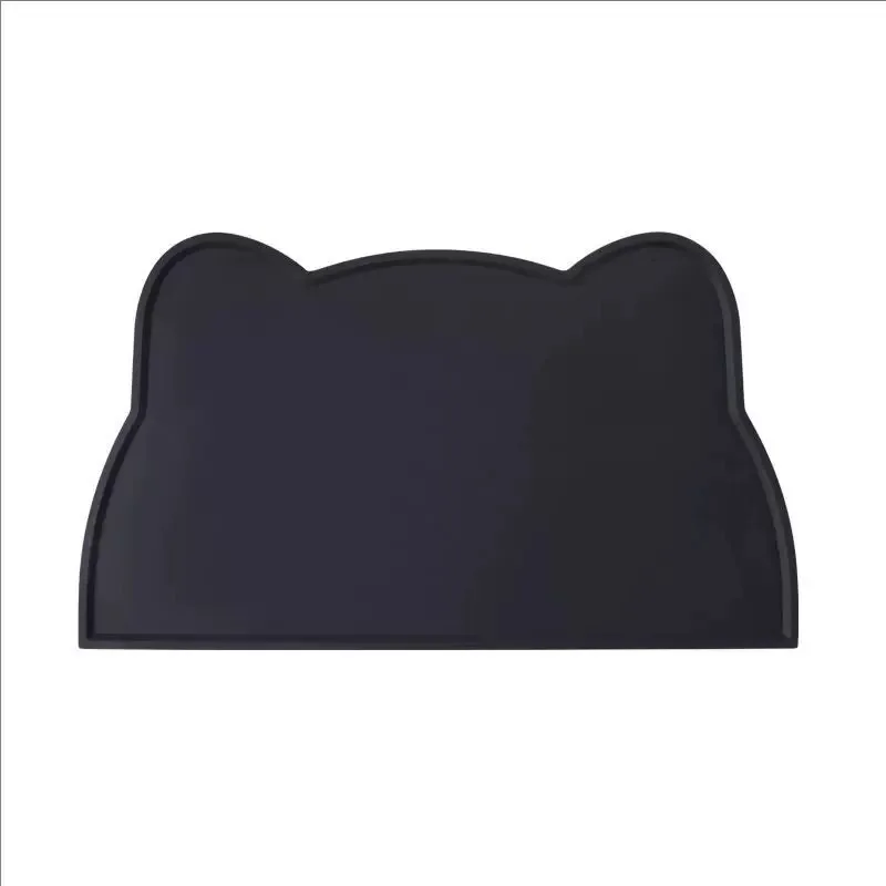1 Stück Katzen- und Hunde-Essmatte, Silikon-Haustiermatte, Katzenkopf-Design, Leicht zu Reinigen, Anti-Überlauf, Wasserdicht und Rutschfeste Matte