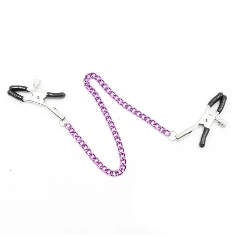 Metal Chain Nipple Milk Clips Breast Massage Clamps Adult Fetish Flirting Teasing Erotic Gadgets Bdsm Slave Sex Toys For Couples