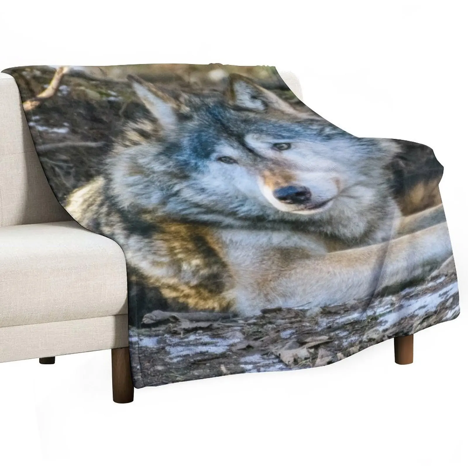 

Lone Wolf Throw Blanket Luxury Brand Sleeping Bag Polar warm winter Blankets