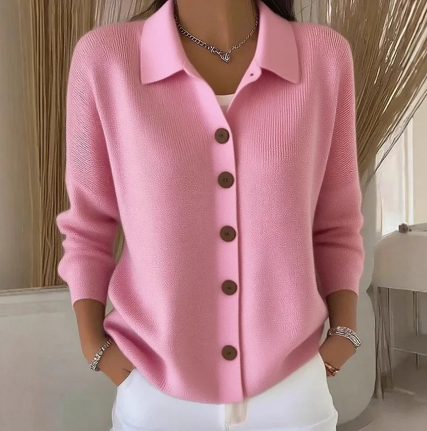 

Осень и зима, новая коллекция, однотонная повседневная модная женская одежда, вязаный кардиган на пуговицах, женский свитер, пальто