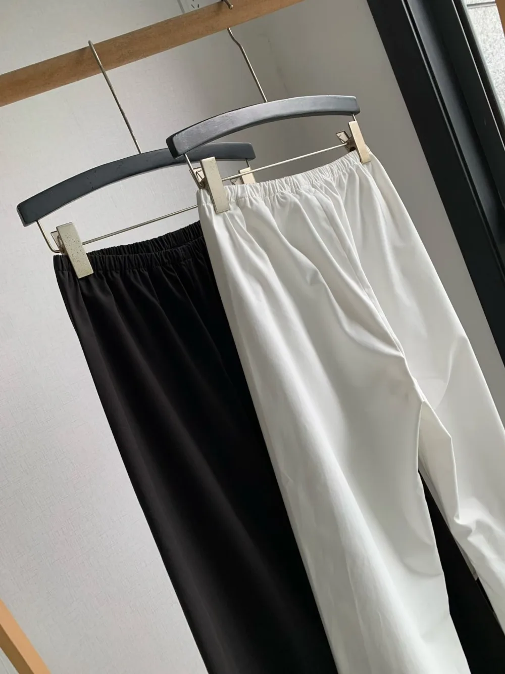 Summer New Basic Cotton Cashmere Casual Wide-Leg Pants