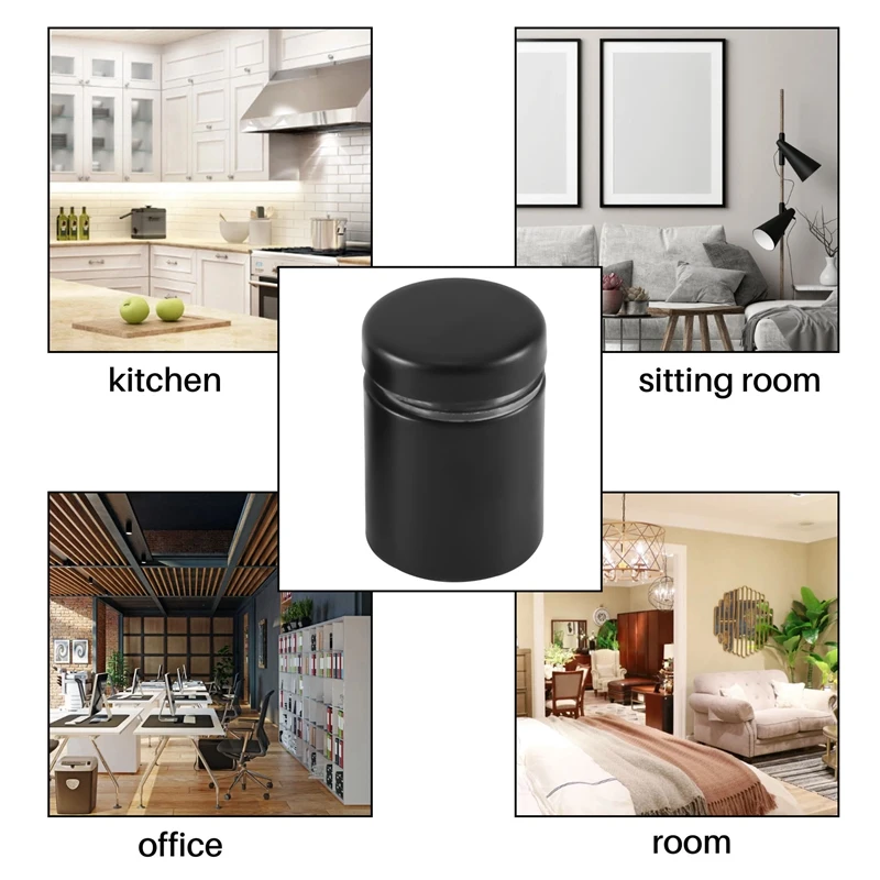 LICE-8 Pack Viti distanziatori 3/4 x 1 pollice Distanziali per cartelli neri Kit di viti pubblicitarie per cornici in acrilico appese