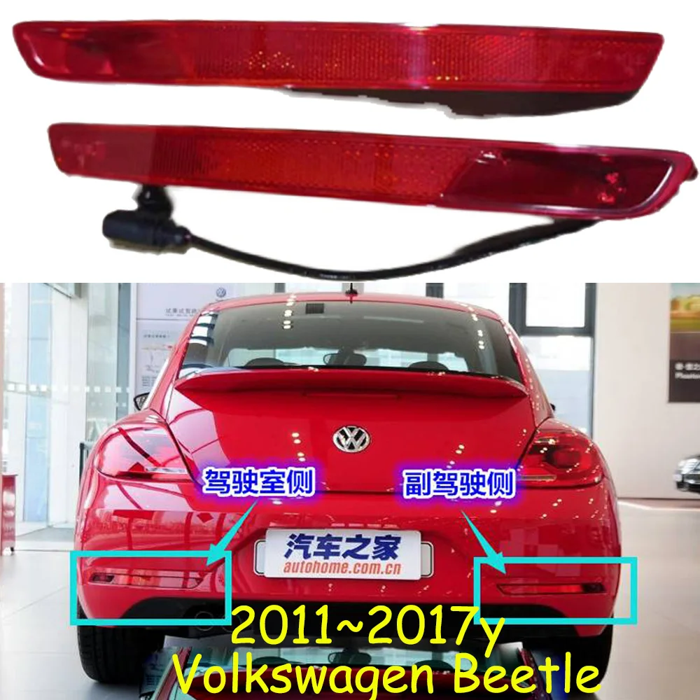 

1 шт. автомобильные аксессуары, задний фонарь бампера для Volkswagen Beetle, задний фонарь, задний фонарь 2011 ~ 2017y, отражатель для VW Beetle, противотуманная фара