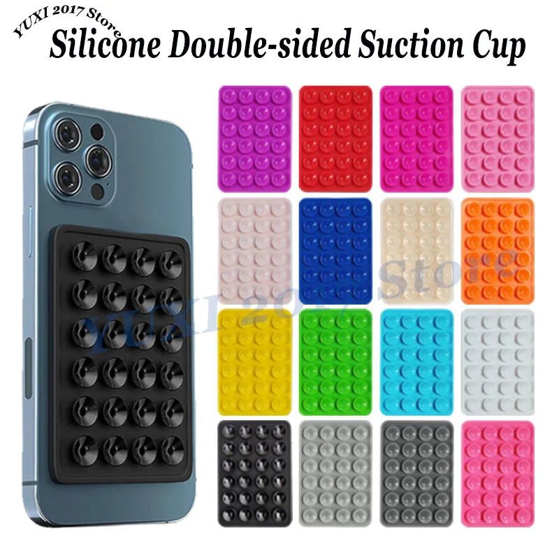 

1/2/5/10PCS Square Double-sided Suction Cup Fixing Pad Double-sided Silicone Suction Cup Mobile Phone Fixture Suction Cup