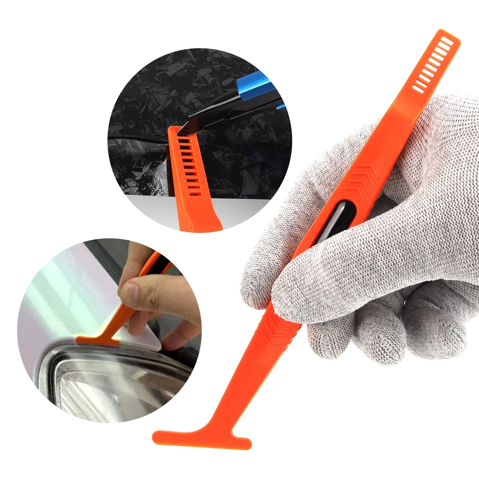 DCHOA Magnetic Edge Stick Squeegee Scraper Kit for Car Vinyl Wrap Window Tint Carbon Fiber Film Sticker Adhesive Removal Tools