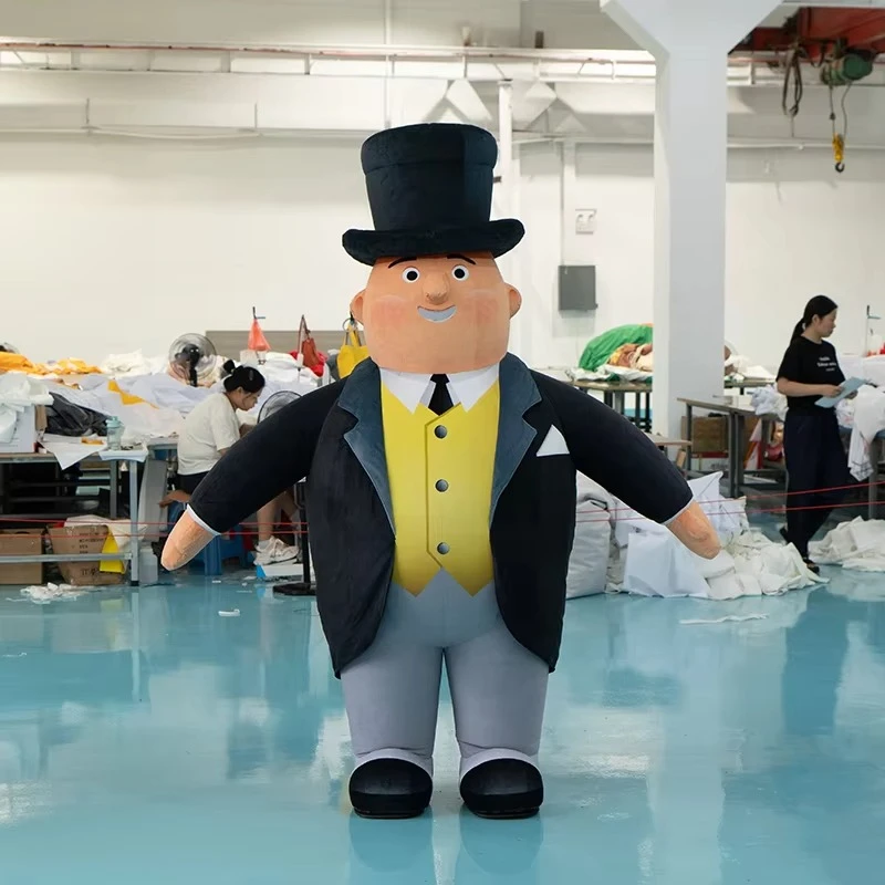 360 Inflatable Custom Design Gentle Men's Clothing Big Cartoon Mascot Walking Advertising Outdoor Activities Inflatable Suit