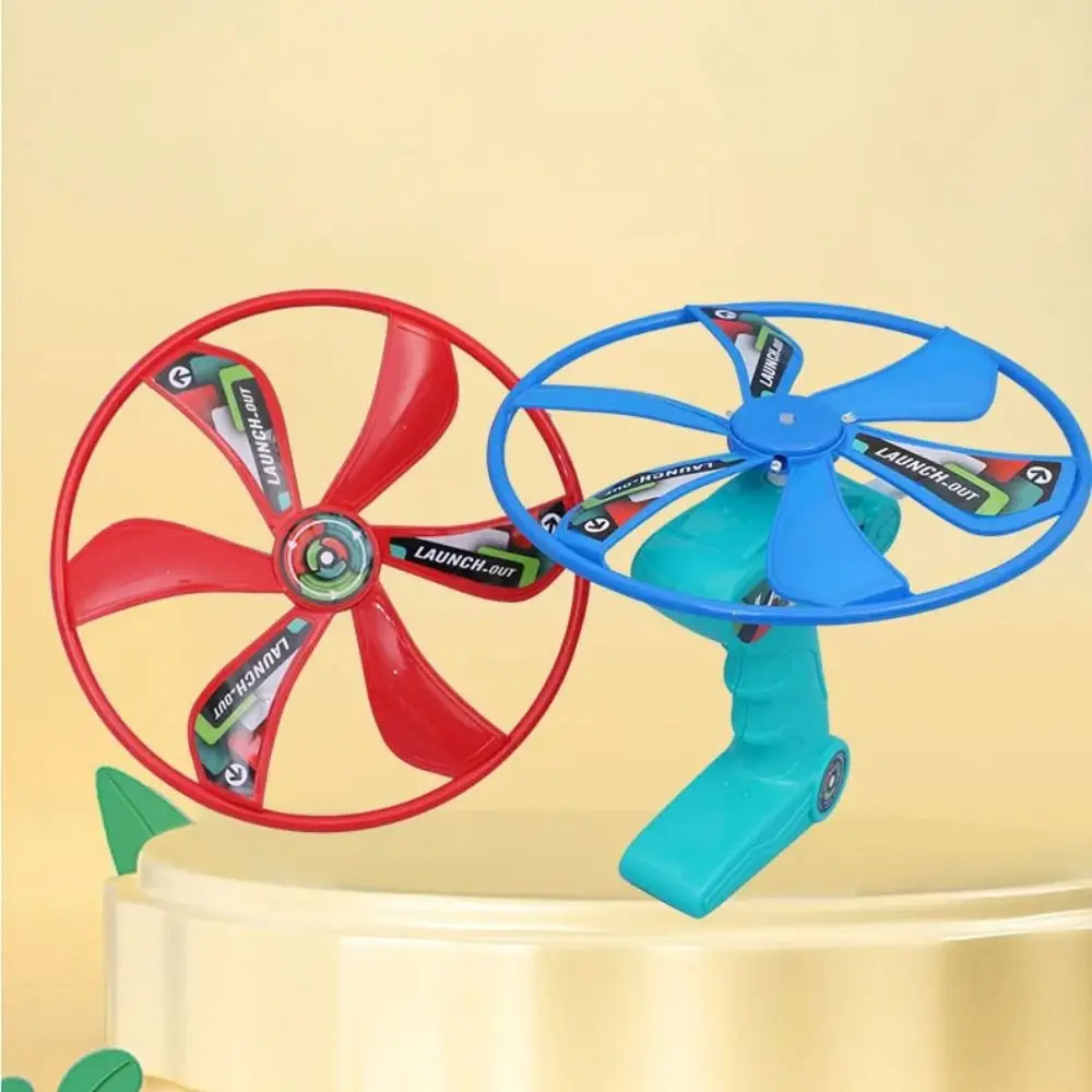 Divertido lanzador Spinner Pull Flying Ripcord giratorio educativo Ripcord Sky Spin juguetes dibujos animados atmósfera Prop libélula al aire libre