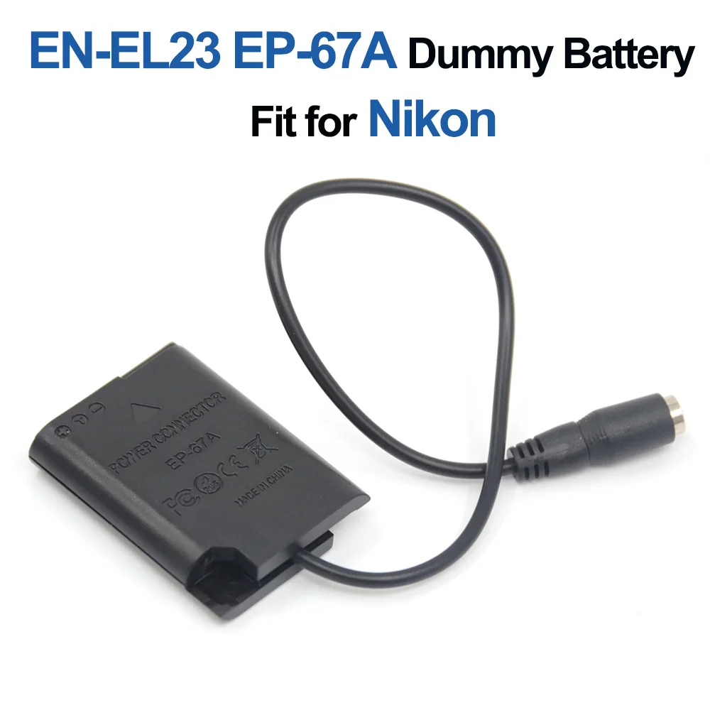 

EN-EL23 ENEL23 Dummy Battery EP-67A DC Coupler Fit for Nikon Coolpix P600 P610 P900s E700 S810C Camera