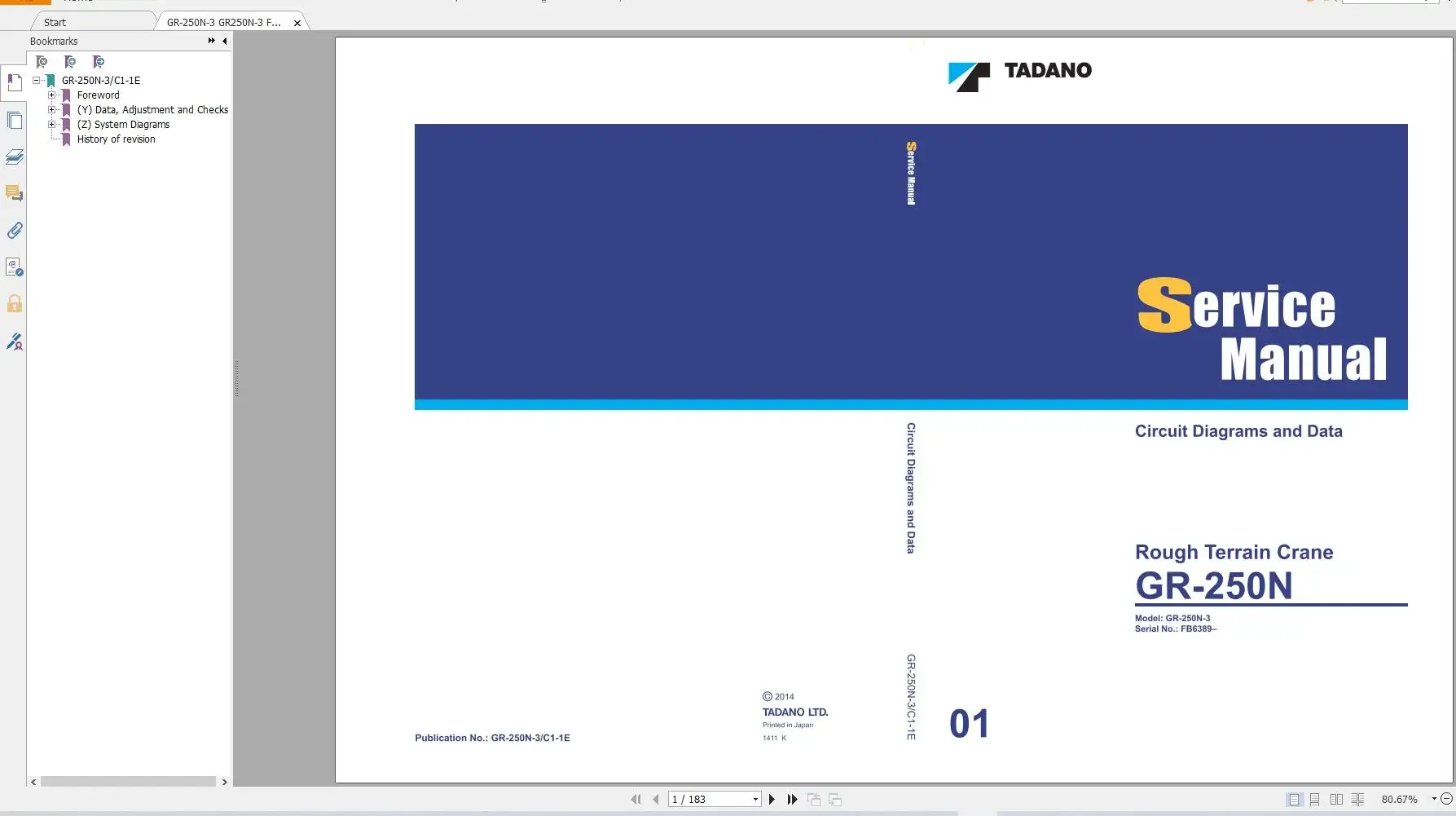 AutoDVD Tadano Crane GA GR GS GT 6.0 GB PDF Service Manual Circuit Diagram, Operator & Maintenance Manual DVD