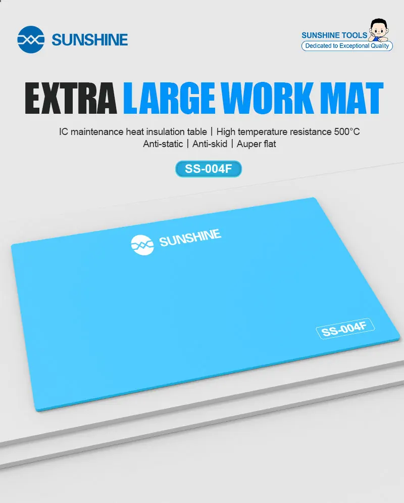 SUNSHINE SS-004F Large Silicone Soldering Mat Anti-Static Heat-Insulation Working Pad BGA Soldering Station Welding Repair Tools