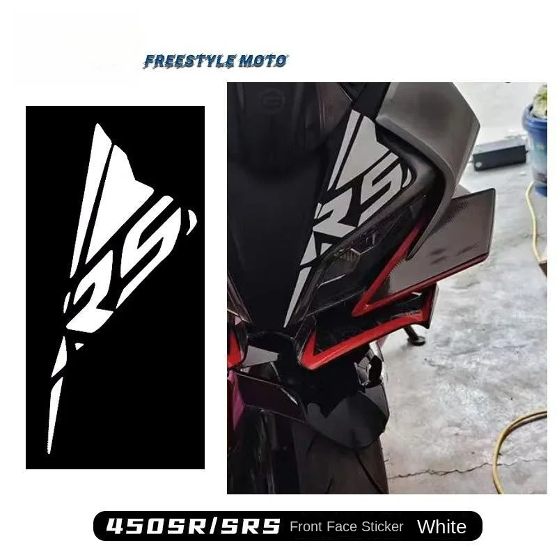 Suitable for CFMOTO 450SR/SRS Motorcycle Front Face Decals No Residue Headlight Sticker Waterproof Body Anti-Scratch Decoration