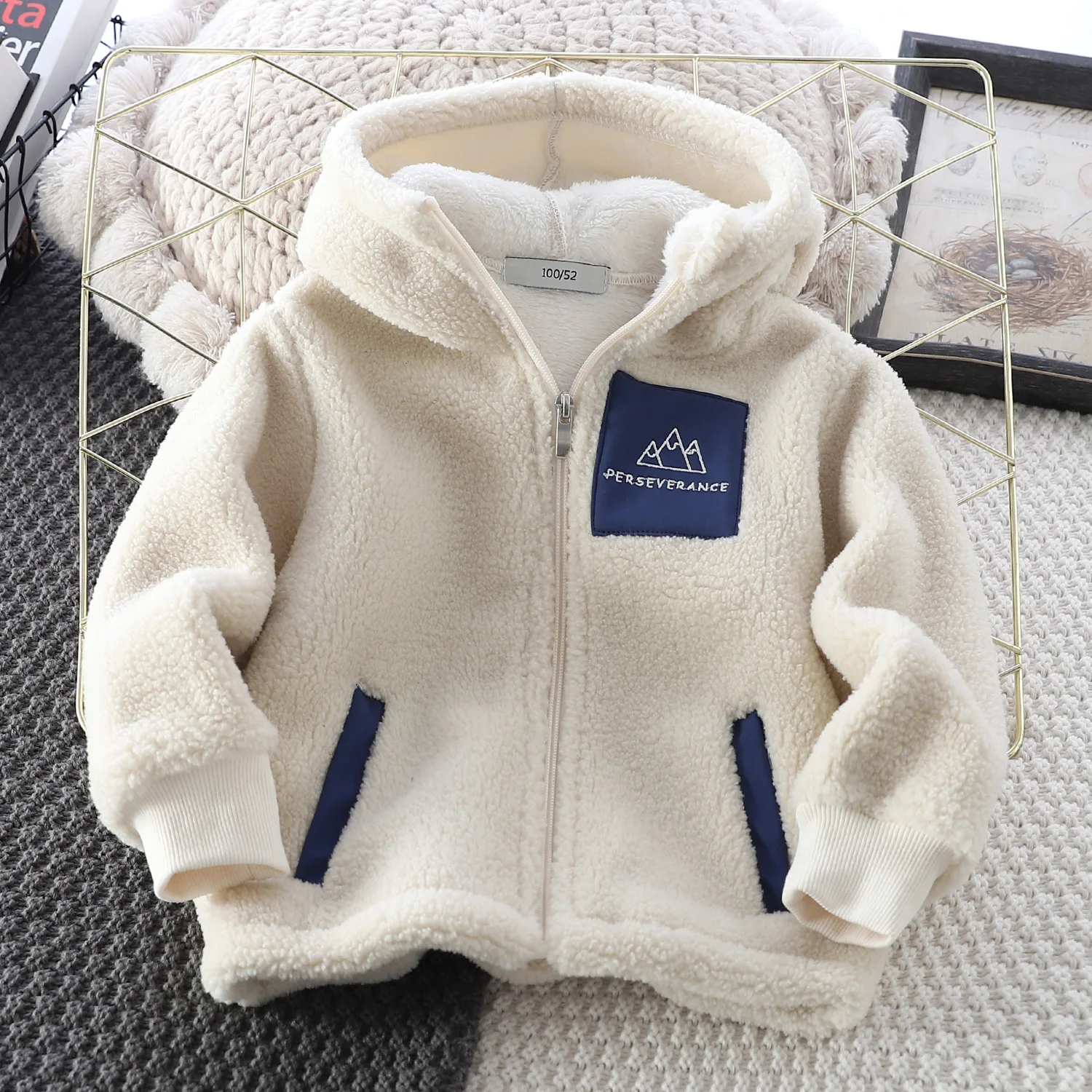 ZOETOPKID Children's Coat 2026 Autumn New Collection with Velvet Thickened Boy's Hooded Jacket for Casual Warmth Clothing