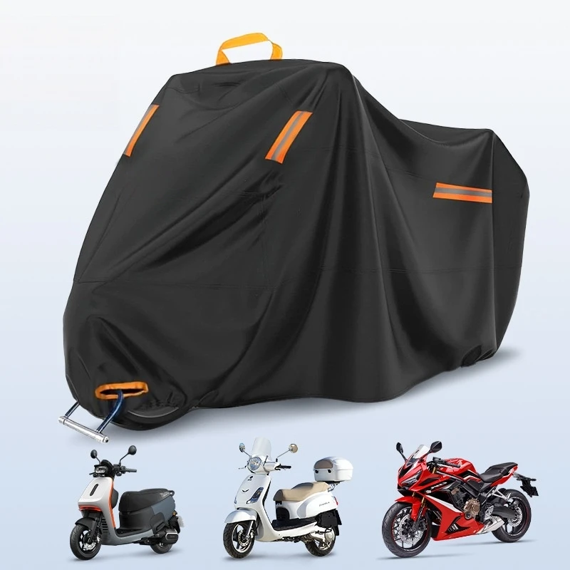 Motorbike Cover Waterproof Outdoor Motorcycle Scooter Cover Dustproof UV Protection Rainproof Windproof Protective Cover Home