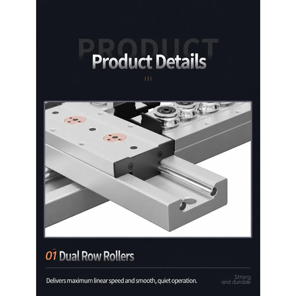 SGR25 35 Built-in Dual-Shaft Linear Guide Rail SGB Roller Slider Block for Linear Motion Rail Track