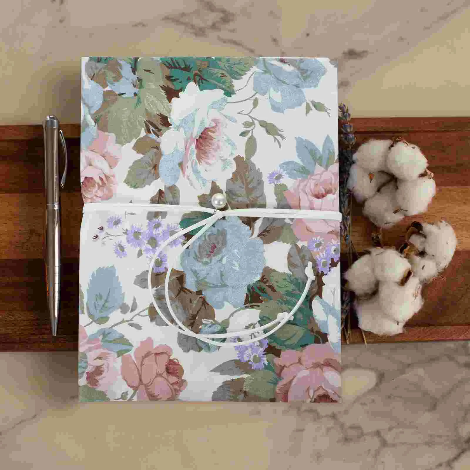 A5 Adjustable Book Cover Decorative Book Sleeve Crane Design Book Protector Hand-made Cloth Book Cover Hand Account Book