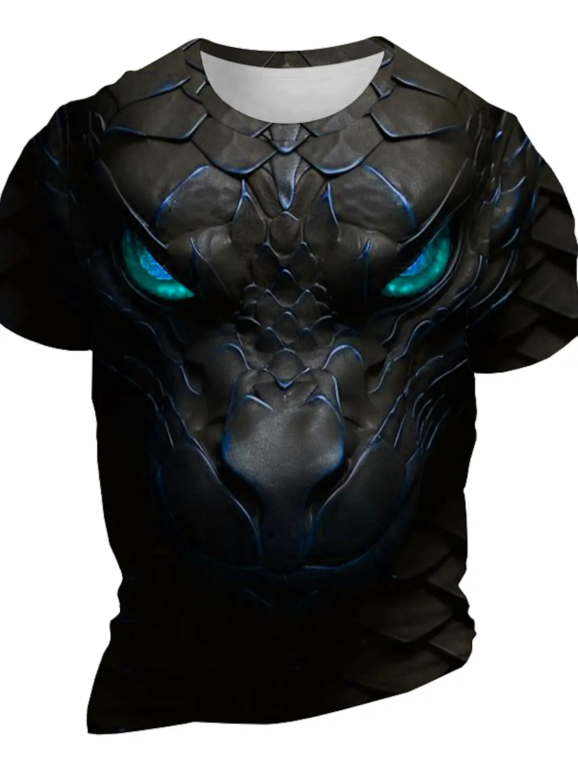 Men's T Shirt Tiger Graphics 3D Print Dragon Fashion Short Sleeve O-neck T-shirt Men's Clothing Oversized t-shirt Streetwear