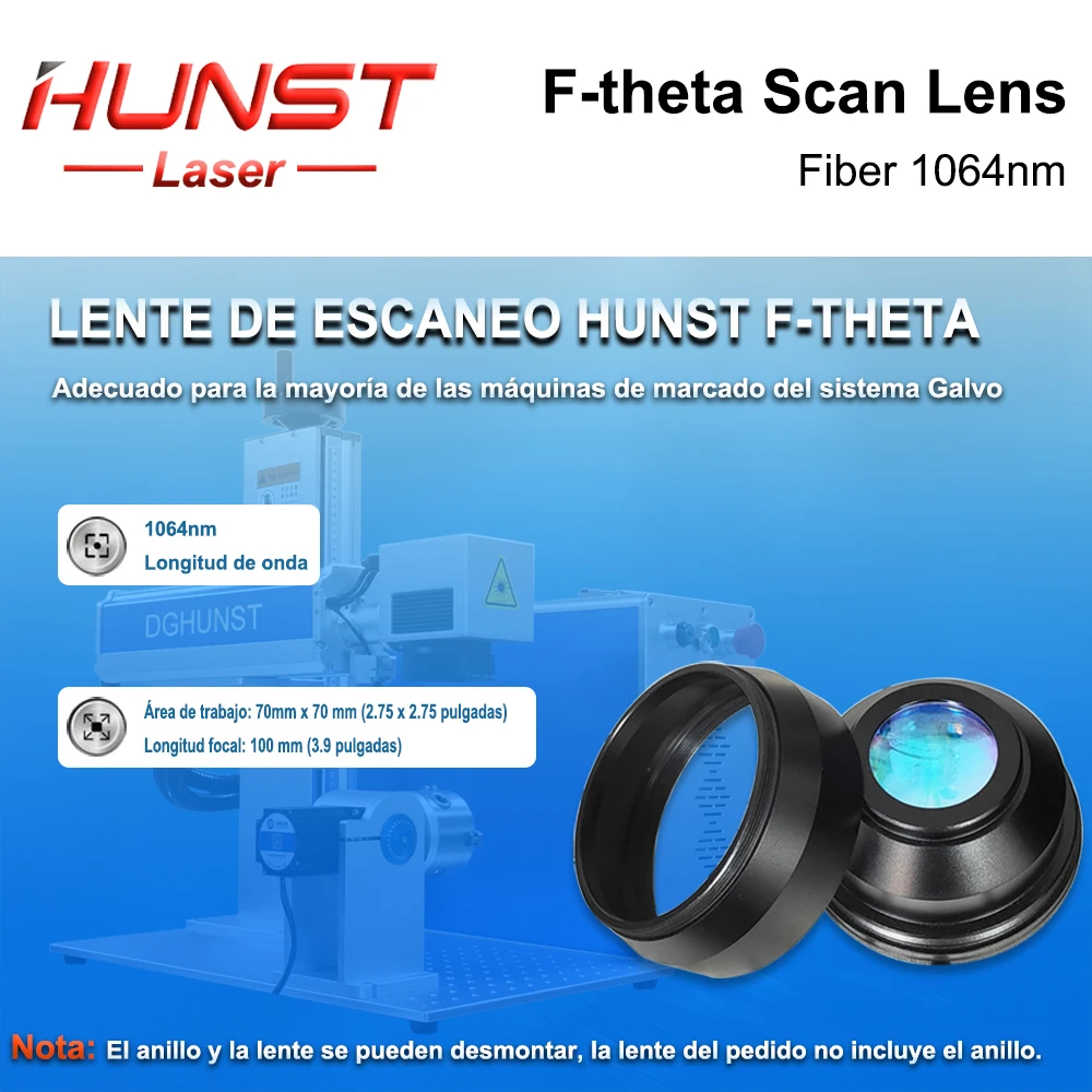HUNST F-theta เลนส์สแกน SL-1064nm เลนส์ 70 มม.-300 มม.F80-525 มม.สำหรับไฟเบอร์เลเซอร์เครื่องมาร์กกิ้งอุปกรณ์เสริม
